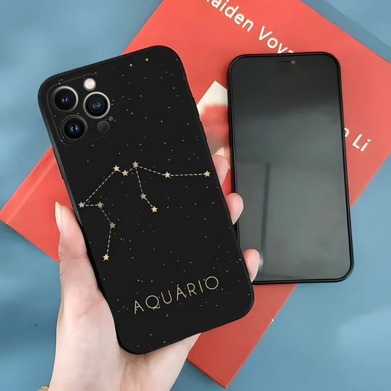 12 Constellations Design Phone Case For Iphone 11ProMax 13 12 Pro Max Mini Xr X Xs 6 6s 7 8 Plus Funda Shell Cover