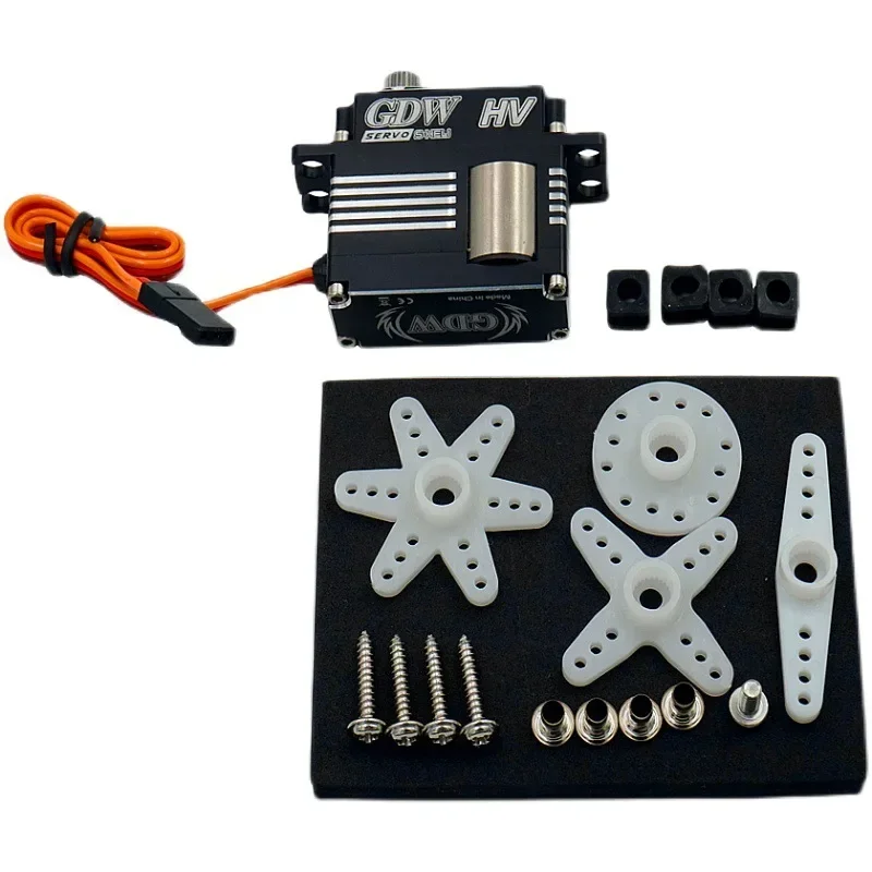 Servo Digital sin núcleo, engranaje de acero HV GDW, 15kg, 0.085s, 70E, ala fija, Robot RC, carcasa de Metal completa, Control remoto, avión, DS596MG