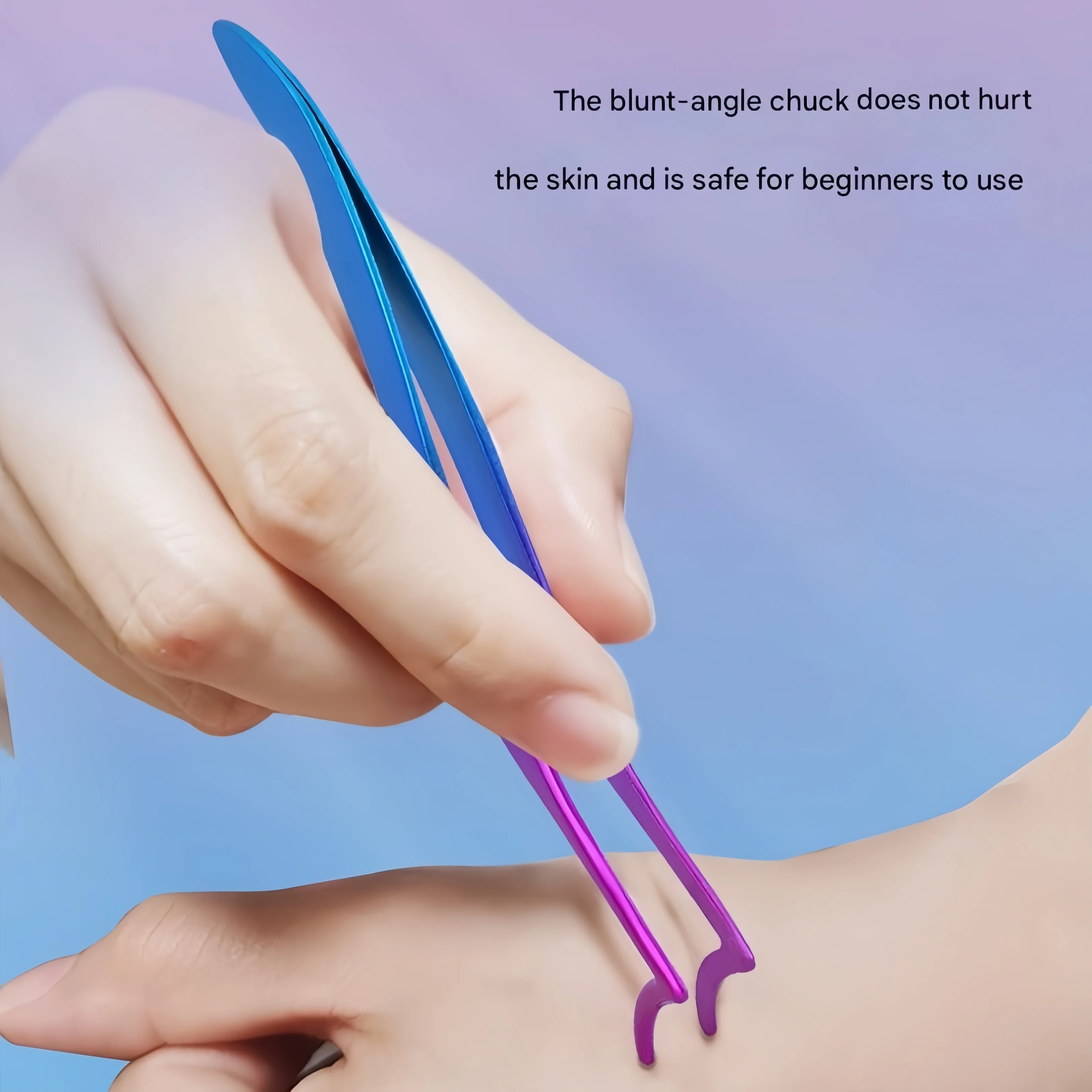 Stainless steel false eyelash tweezers seahorse clip eyelash curler auxiliary clip beauty tool Suitable for beginners