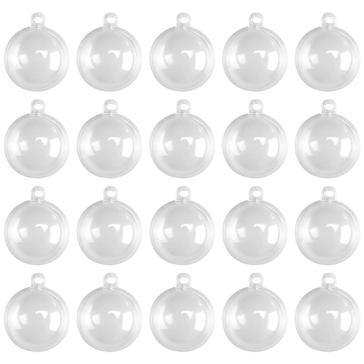 Brand New Transparent Openable Plastic Christmas Decoration Ball Transparent Bauble Decoration Gift Box 3CM