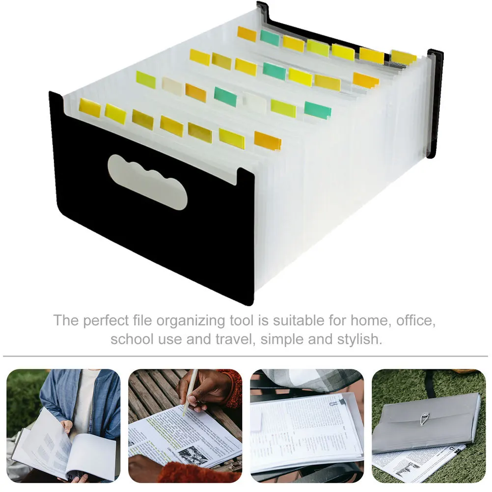 

Accordion Mini Bag Document Organizer Filling Colors Plastic Multi-layer Folder