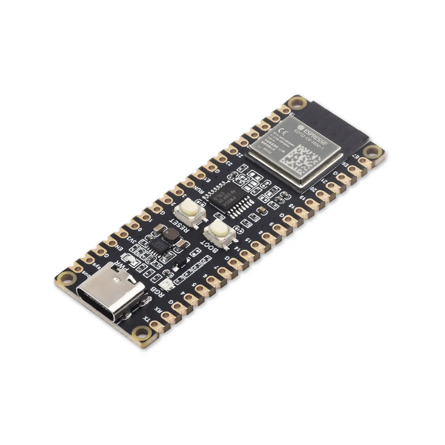Waveshare ESP32-C6 Microcontroller, WiFi 6 Development Board, 160MHz Single-core Processor, ESP32-C6-MINI-1 Module
