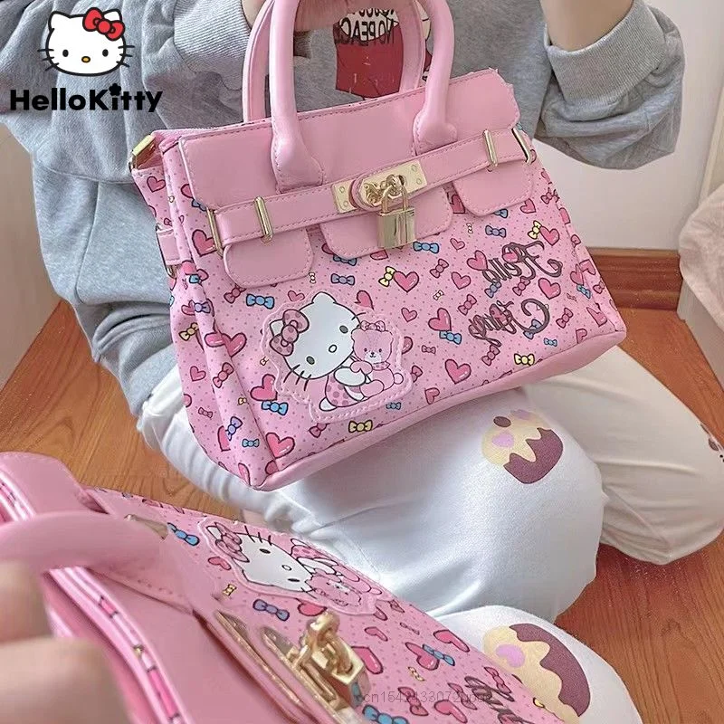 Sanrio Hello Kitty Mới Túi Sang Trọng Thiết Kế Túi Xách Nữ Tote Nữ Đeo Vai Túi Y2k Hoạt Hình Túi Xách Tay Chất Lượng Cao