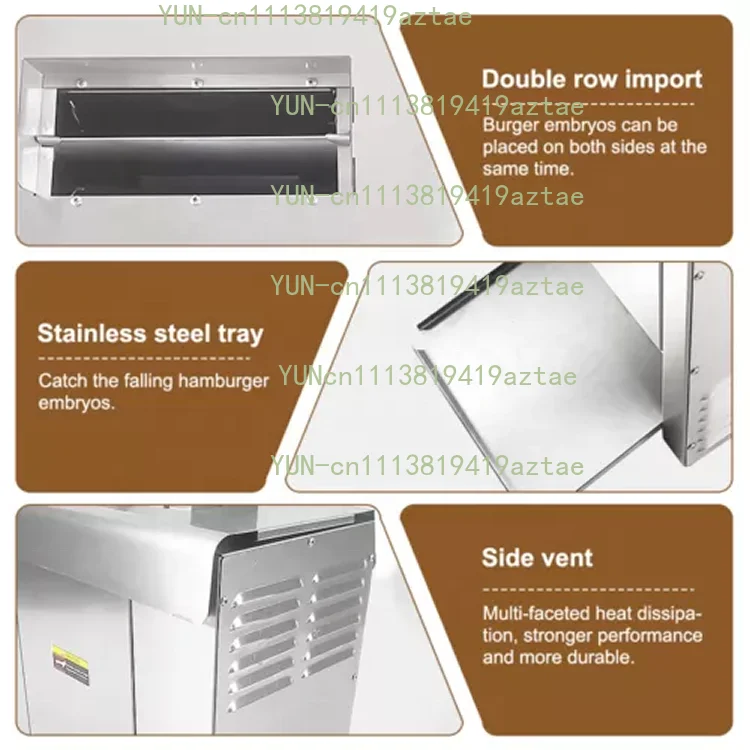 Vertical Contact Conveyor Bun Toaster with Adjustable Thermostat Control Restaurant Bun Toaster Machine
