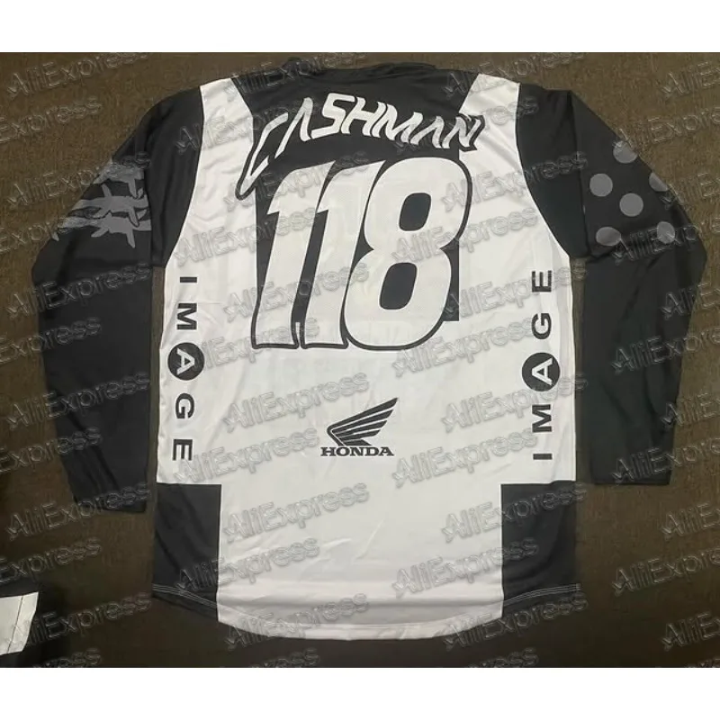 ホンダ # 118 秋クラシックレトロモトクロスレーシングシャツジャージ男性通気性速乾性ファッショナブルなカジュアルスポーツ長袖