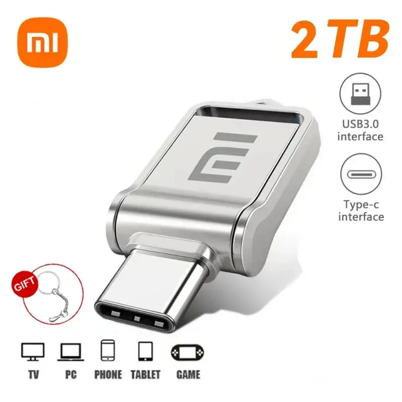 Xiaomi-unidad Flash USB 3,0 Original, Pendrive de 2TB, 1TB, para PC, Smart Home