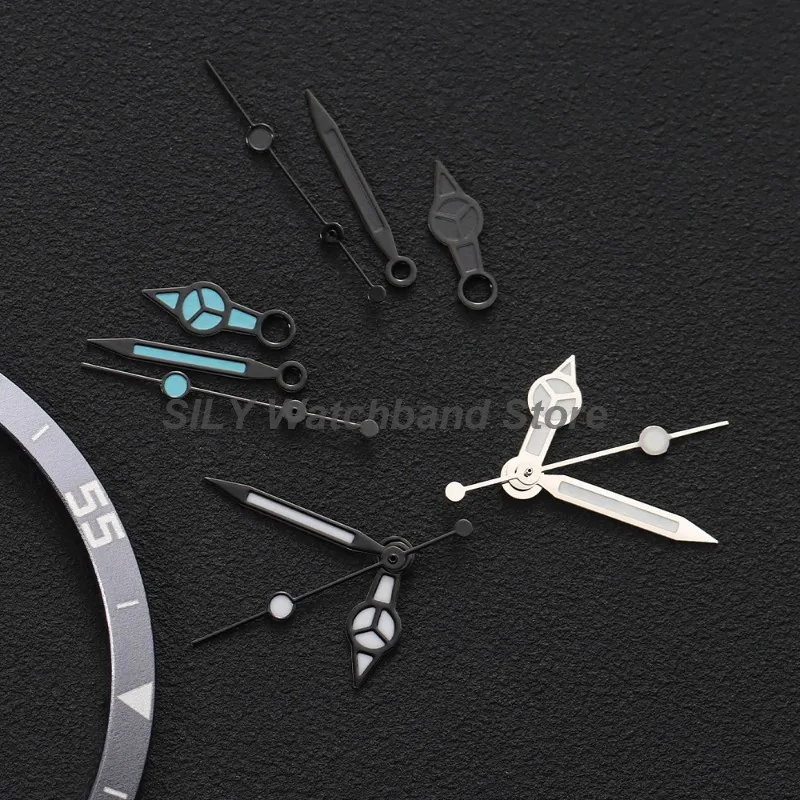 for NH34 NH35 NH36 4R 7S Automatic Movement Silver Grey Ghost Watches Pointers Luminous Watch Hands Watch Needle Accessories