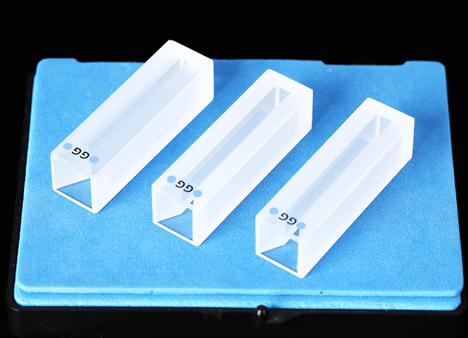 Gesinterte Glas-Mikroküvette 1-5mm Schlitz 350-1750µl Säure-Alkali-Beständige Spektrophotometer-Zelle Labor-Spektroskopie-Zubehör – Detail 13