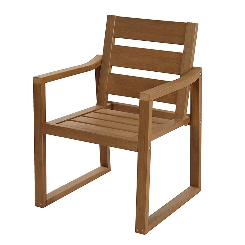 # Patio Cafe 3 Piece Dining Set Furniture Outdoor Garden Balcony Plastic Wood Table And 2 Seater Chairs #