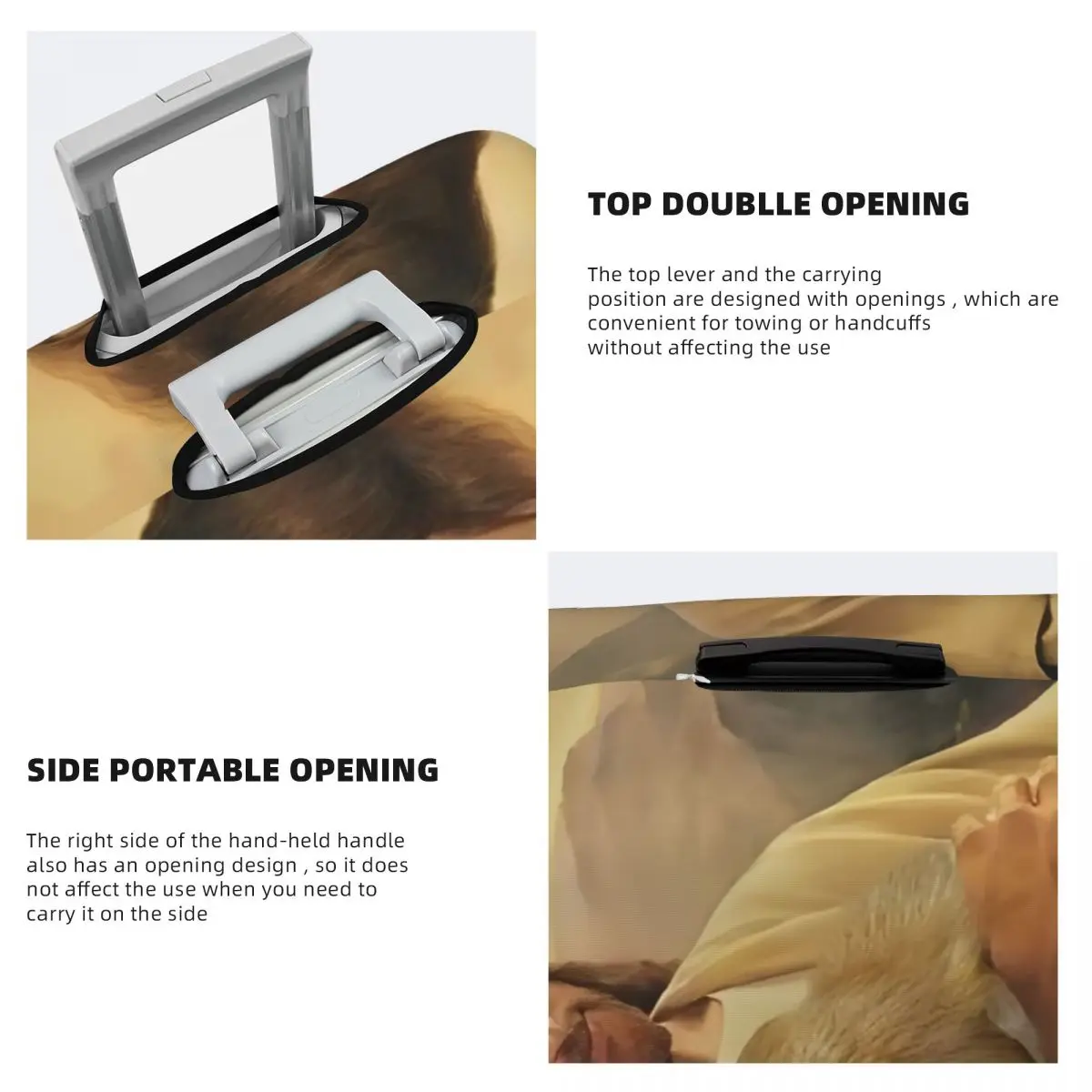 Capa de bagagem de viagem Jesus e Capivara lavável protetor de mala adequado para 18-32 polegadas