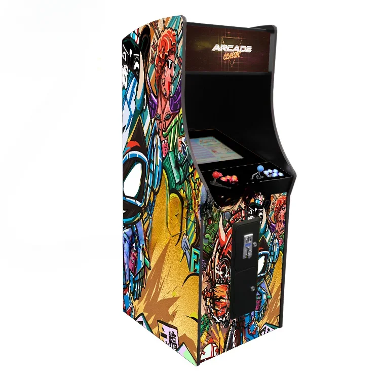 Classic Upright Wooden Arcade Machine Mame Multi Game Cabinet Over 6000 Games Stand Up Video Game