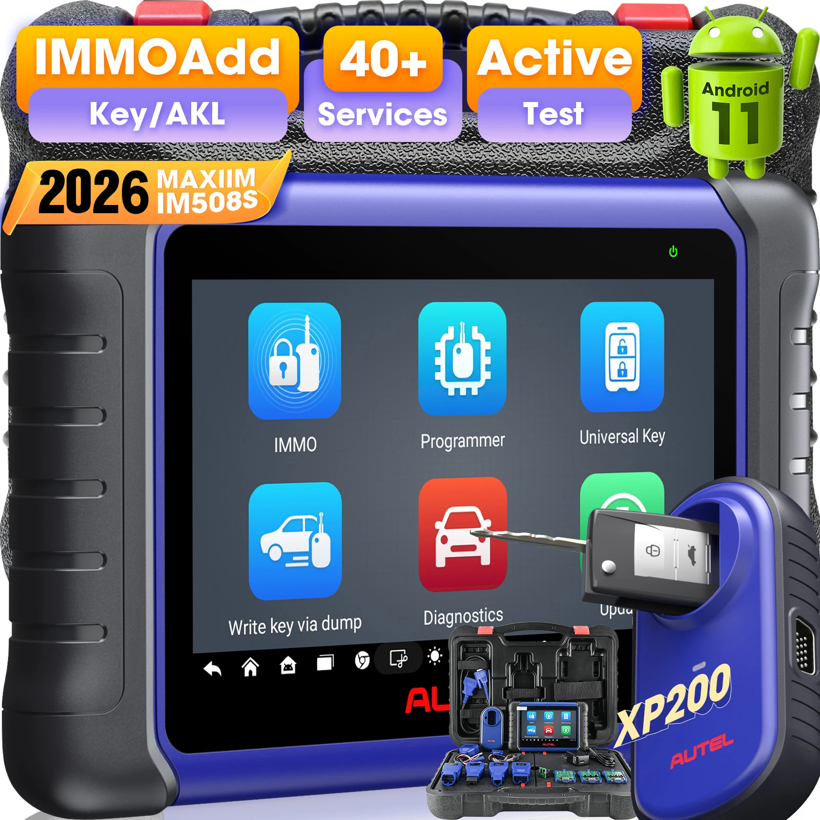 Autel MaxiIM IM508S IMMO Schlüsselprogrammiergerät Alle-System-Diagnosescanner Bidirektionaler Test 40+ Dienste OBD2 Auto-Codeleser