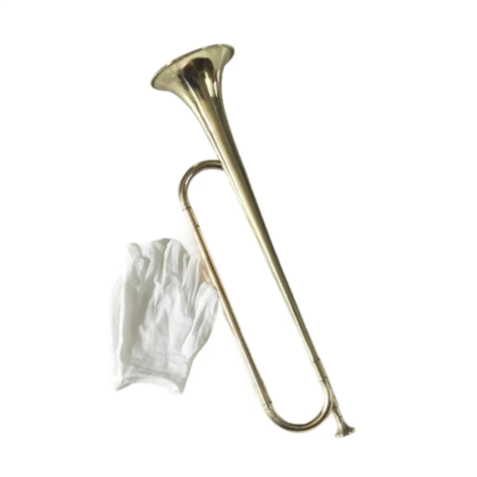 Trompeta de tambor de corneta, instrumento musical profesional de latón dorado con guantes para fiestas, banda escolar, orquesta, niños principiantes