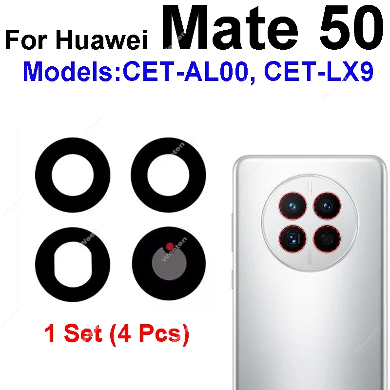 Rear Back Camera Lens Sticker Adhesive For Huawei Mate 50 50E 60 Pro Back Camera Lens Sticker Adhesive Replacement Repair Parts