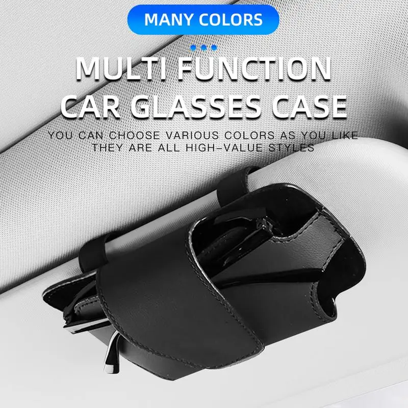 Sunglasses Holder For Car Visor Universal Auto Eyeglasses Organizer Box Eyewear Protective Box With Magnetic Closure Universal