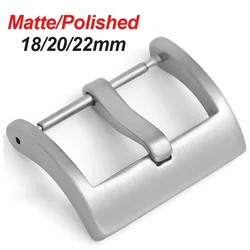 18mm 20mm 22mm Solid Metal Buckle for Universal Watchband Stainless Steel Wristband Clasp High Quality Polished Matte Buckles