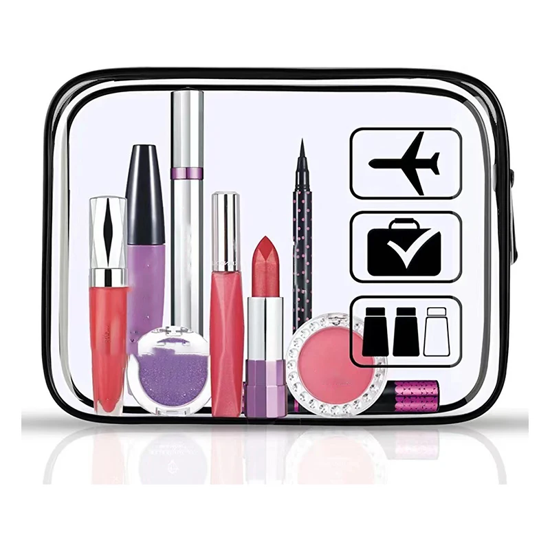 Transparent Zipper Makeup Bag Organizer Box Men Women Travel Clear Cosmetic Bag Waterproof Toiletry Wash Make Up Bags Case