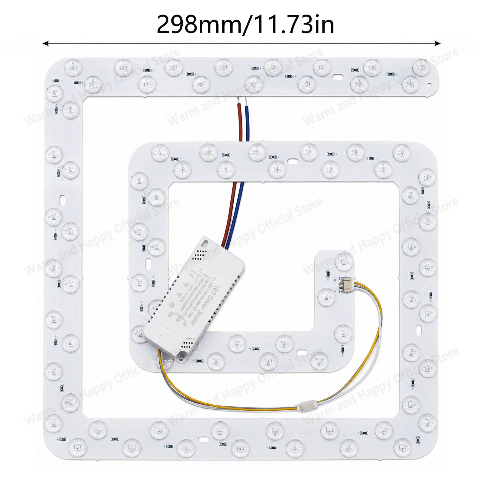 150W Ultra Bright Square LED Panel Modification Kit, Easy to Install Ceiling Light Tri Color Light Source Replacement
