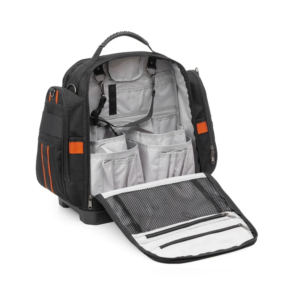 Heavy Duty Oxford Tool Bag Wear-Resistant Crossbody Shoulder Strap Portable Organizer Case