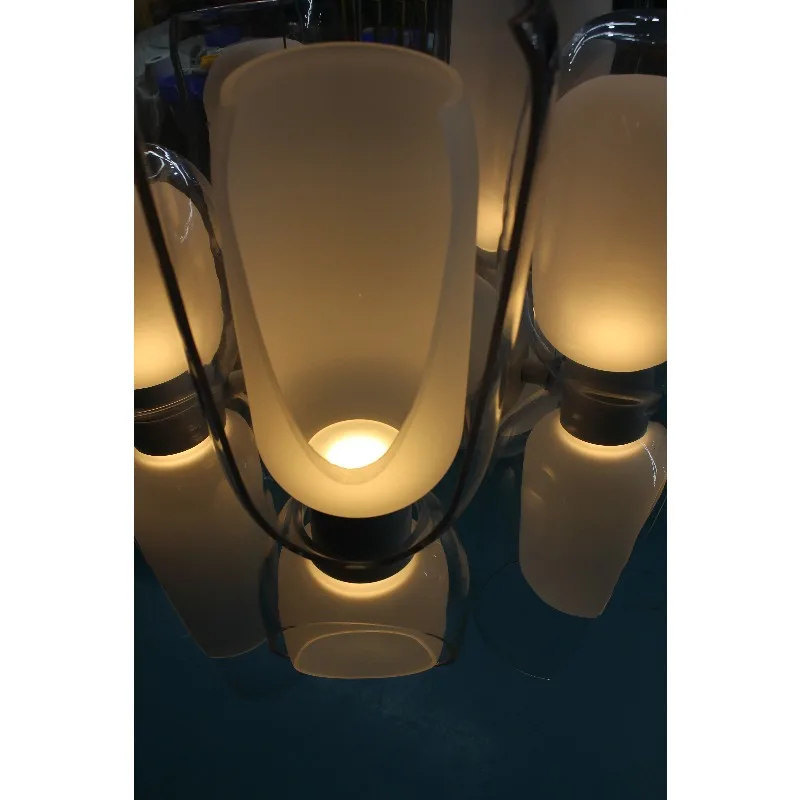 Simple Bar Living Room Chandelier Antique Brass Glass Light Emitting Diode Chandelier Living Room Modern Design Chandelier