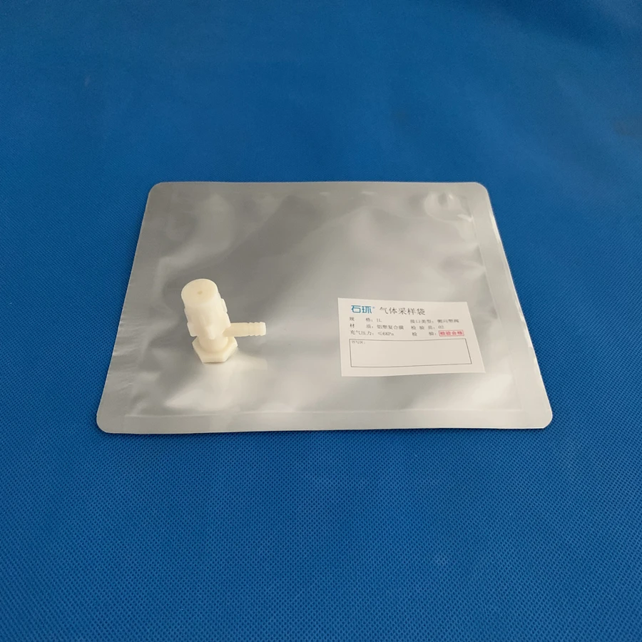 

10 Pieces Stone Ring Sampling Bag Aluminum Foil Sampling Bag Gas Air Bag Sampling Gas Collection Collection