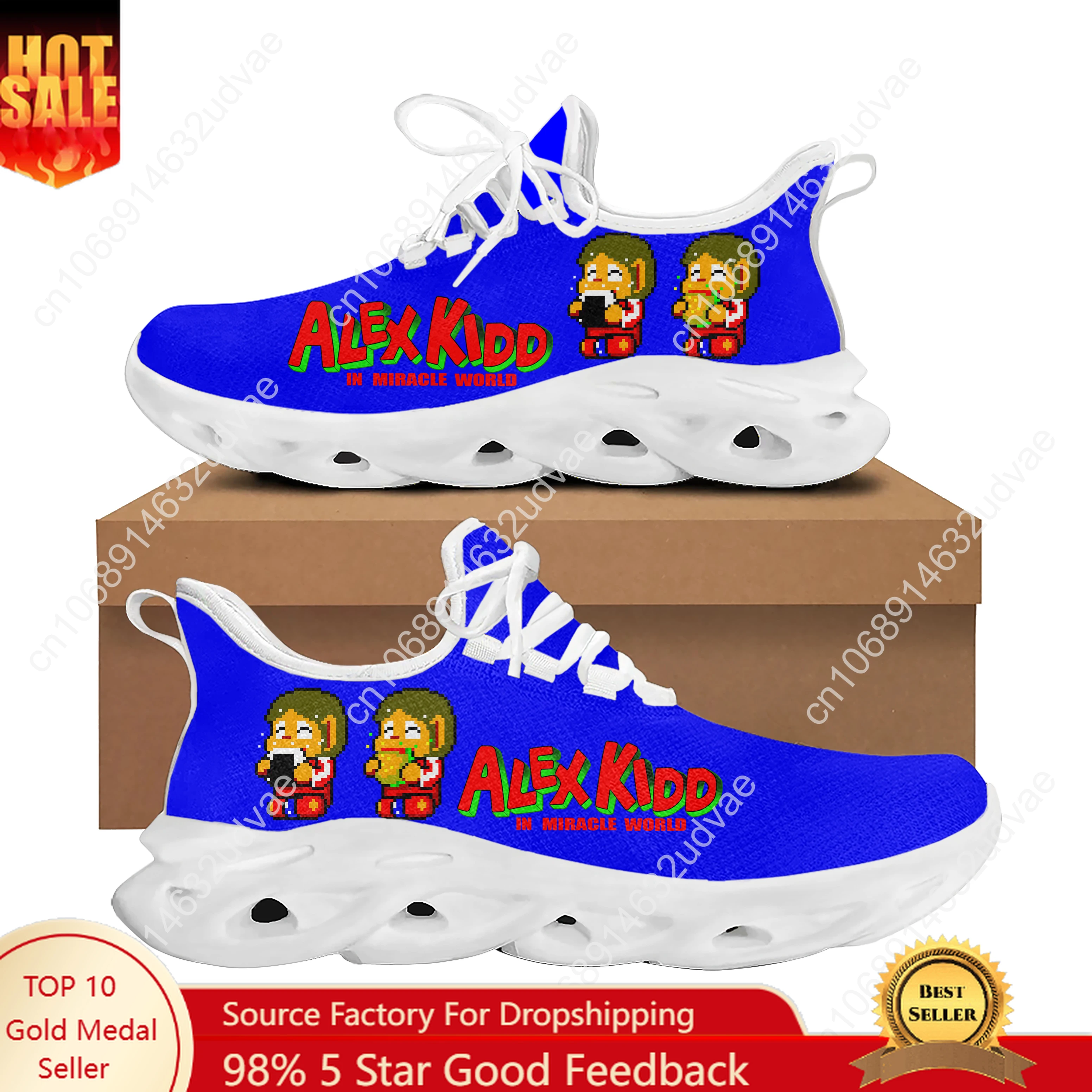 

Alex Kidd Flats Sneakers Mens Womens Teenager Sports Running Shoes High Quality Cowboy Cartoon Custom Lace Up Mesh Footwear