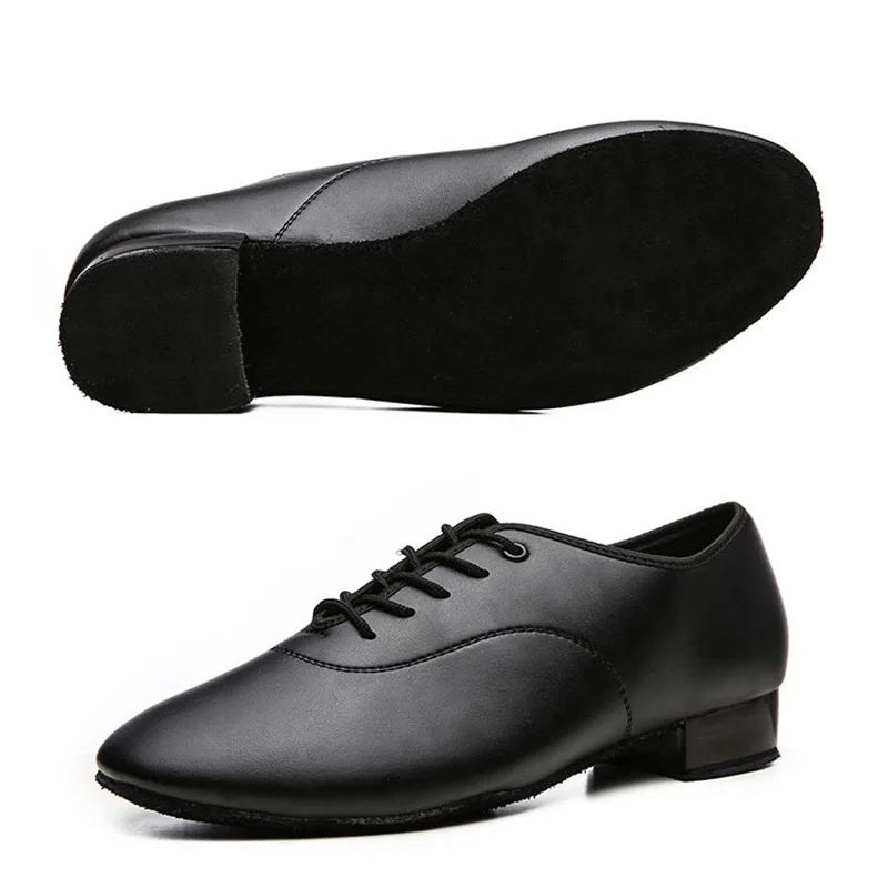 Zapatos de baile de salón de cuero suave para hombre, zapatos de baile latino, zapatos para profesores adultos, zapatos de baile de Jazz modernos, suela de piel