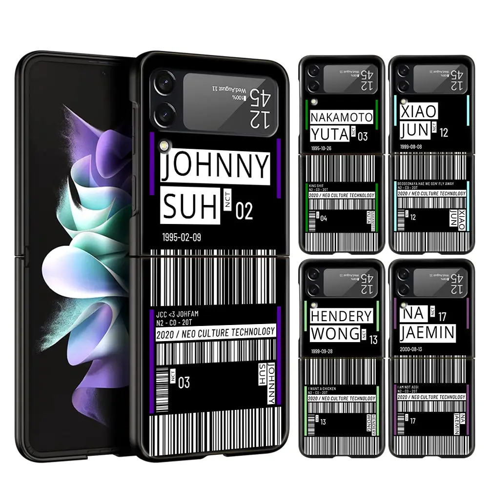 Первоклассный чехол для телефона с билетом на самолете для Samsung Z Flip3 Flip4 Flip5, чехол для Z Flip 3 Flip 5 4 5G, черный жесткий складной чехол