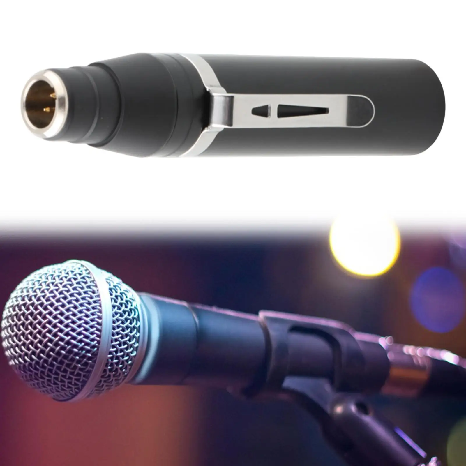 

Phantom Power Adapter 4Pin to 3Pin Male Adapter Lightweight Professional Male XLR Adapter Mini XLR Mic Adapter for Condenser Mic