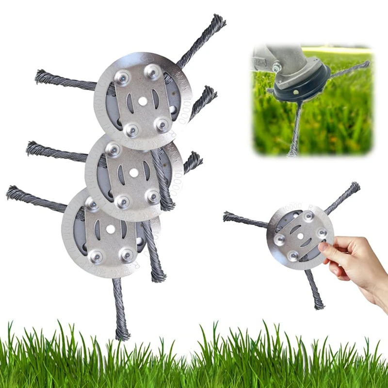 Weed Brush, New Weed Remover Device, Brush Cutter Accessories, Steel Wire Grass Trimmer Heads For Garden Grass