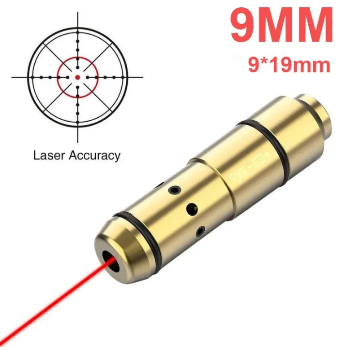 9MM Laser Training Bullet 9x19mm .40s&w Hunting Shooting Red Dot Laser for Dry Fire Training Practice Bore Sight Without battery