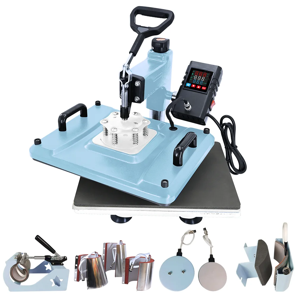 ماكينة ضغط كومبو 8 في 1 من بايين ماكينة ضغط حرارية لآلة القميص/القدح/اللوحة للتسامي