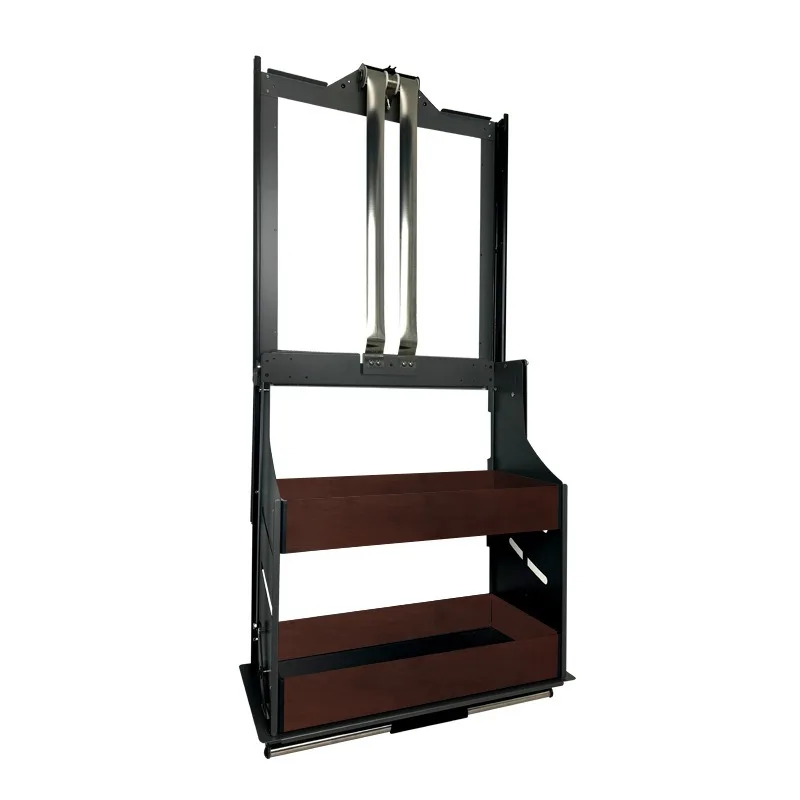Kitchen wall cabinet lifting pull-out basket cabinet vertical pull-down seasoning saucer
