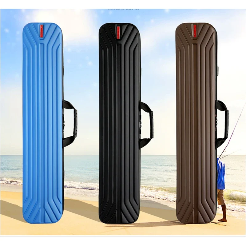 

Double shoulder hard shell fishing rod bag Hand Waterproof Wear-resistant fishing gear bag 80cm Multifunctional outdoor B04