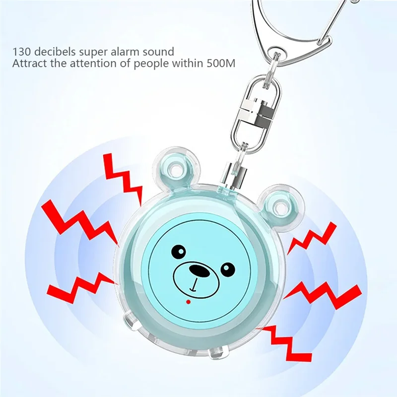 ABKQ-Портативный брелок для самообороны, мини-женский тип-C, перезаряжаемая защитная сирена с защитой от волка для детей пожилого возраста