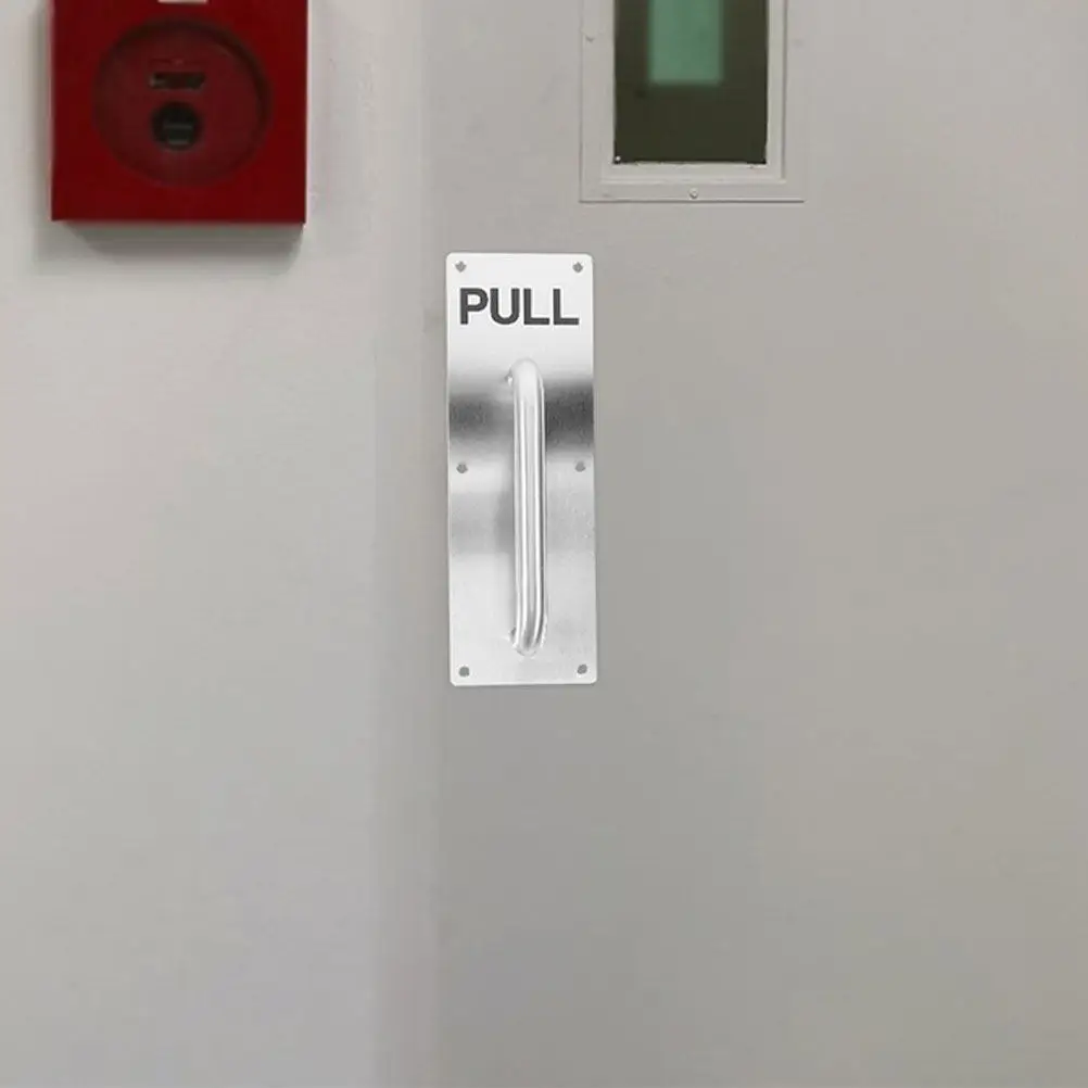 

1 Set Stainless Steel Push Pull Door Lock Plate Handle Pull Kick Bathroom Knob Black Barn Latch Guardsliding Barn Doors Plate