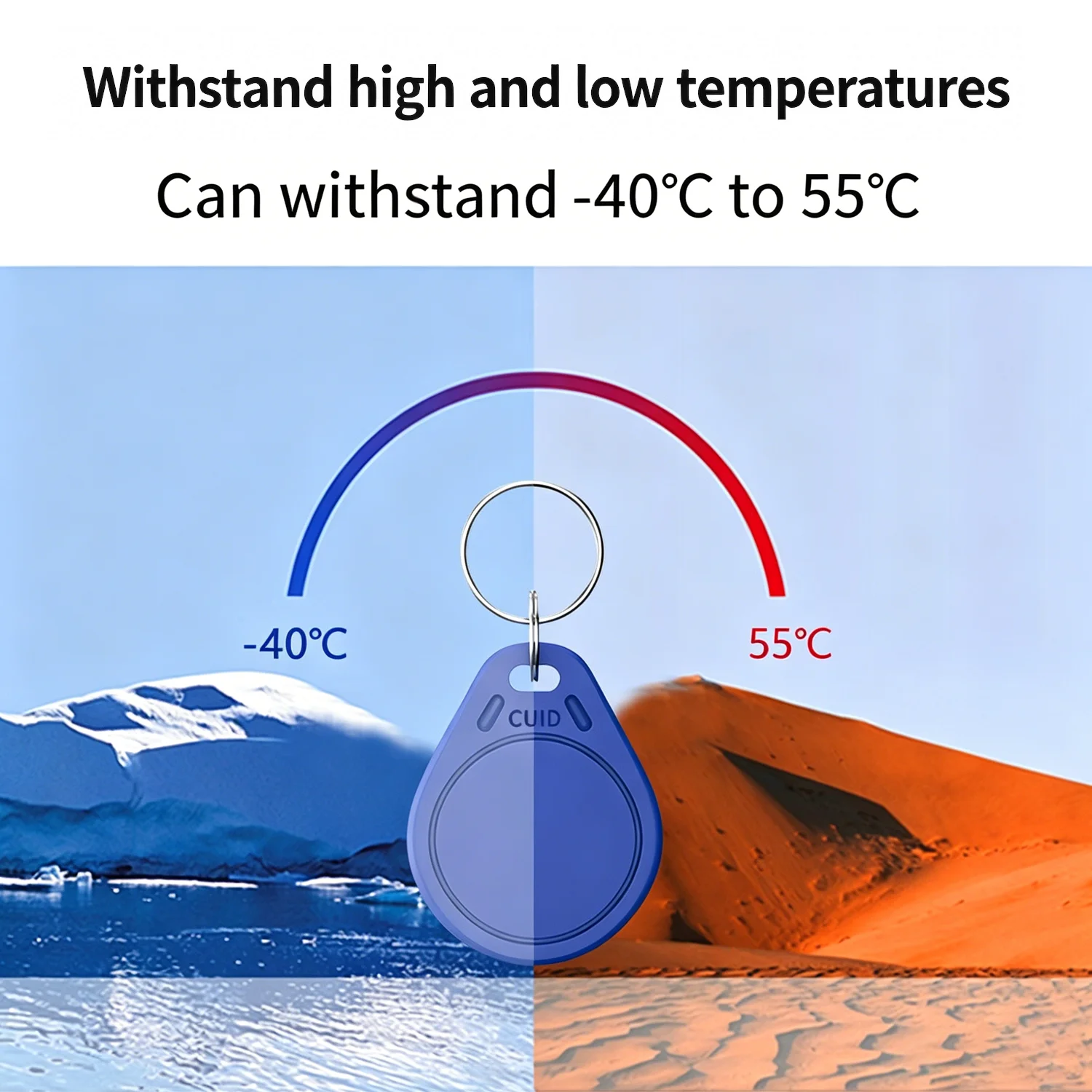 RFID IC ID Key Fob 13.56MHz 125KHz Waterproof ABS NFC Access Control Card Rewritable Cloneable Stable Tag High Sensitivity view 4