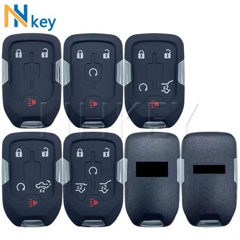 NHKEY Smart Keyless Fob Shell para Chevrolet Tahoe Silverado Suburban Tahoe GMC Sierra Acadia Terrain YUKON Capa para chave remota