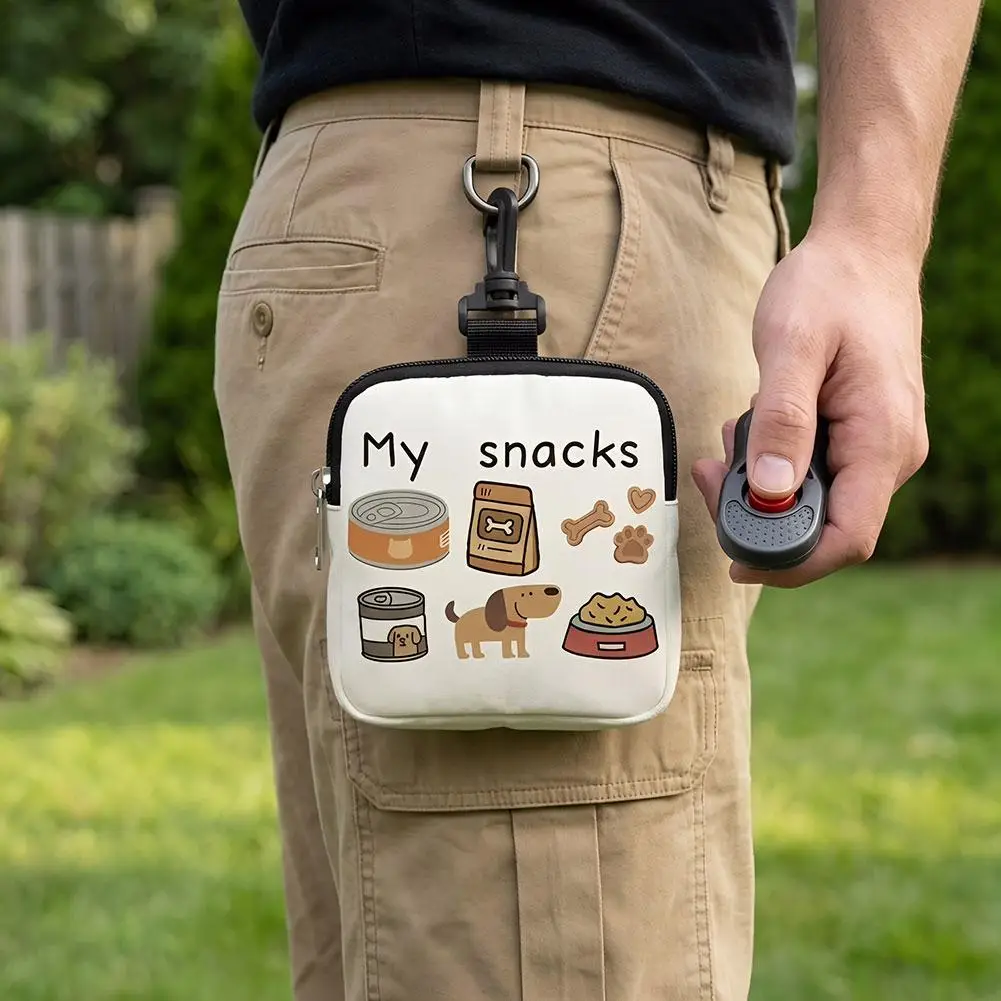Dog Training Treat Pouch Hands-Free Waist Pack With Multiple Pockets Portable Storage Adjustable Strap For Walking Camping