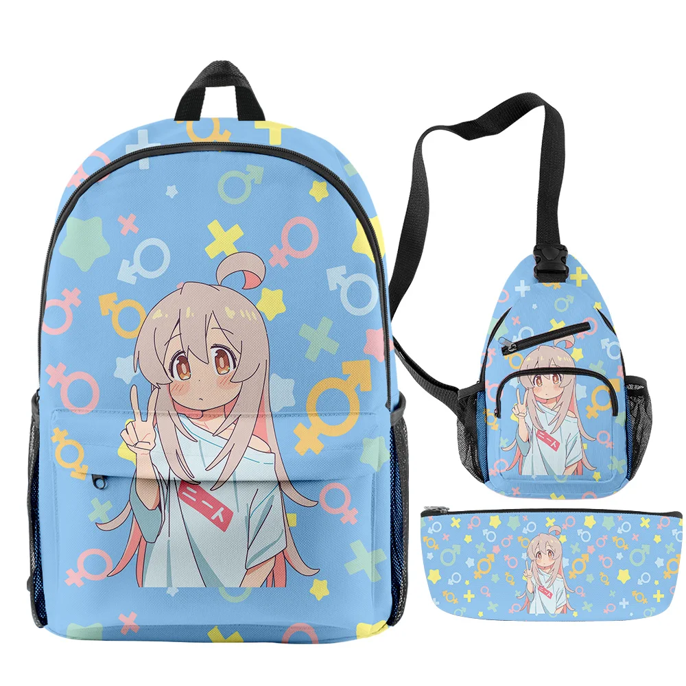 

2023 New Japan Onimai I'm Now Your Sister Anime Backpacks 3 Pieces Sets Zipper Daypack Manga Traval Bag Student School Bag