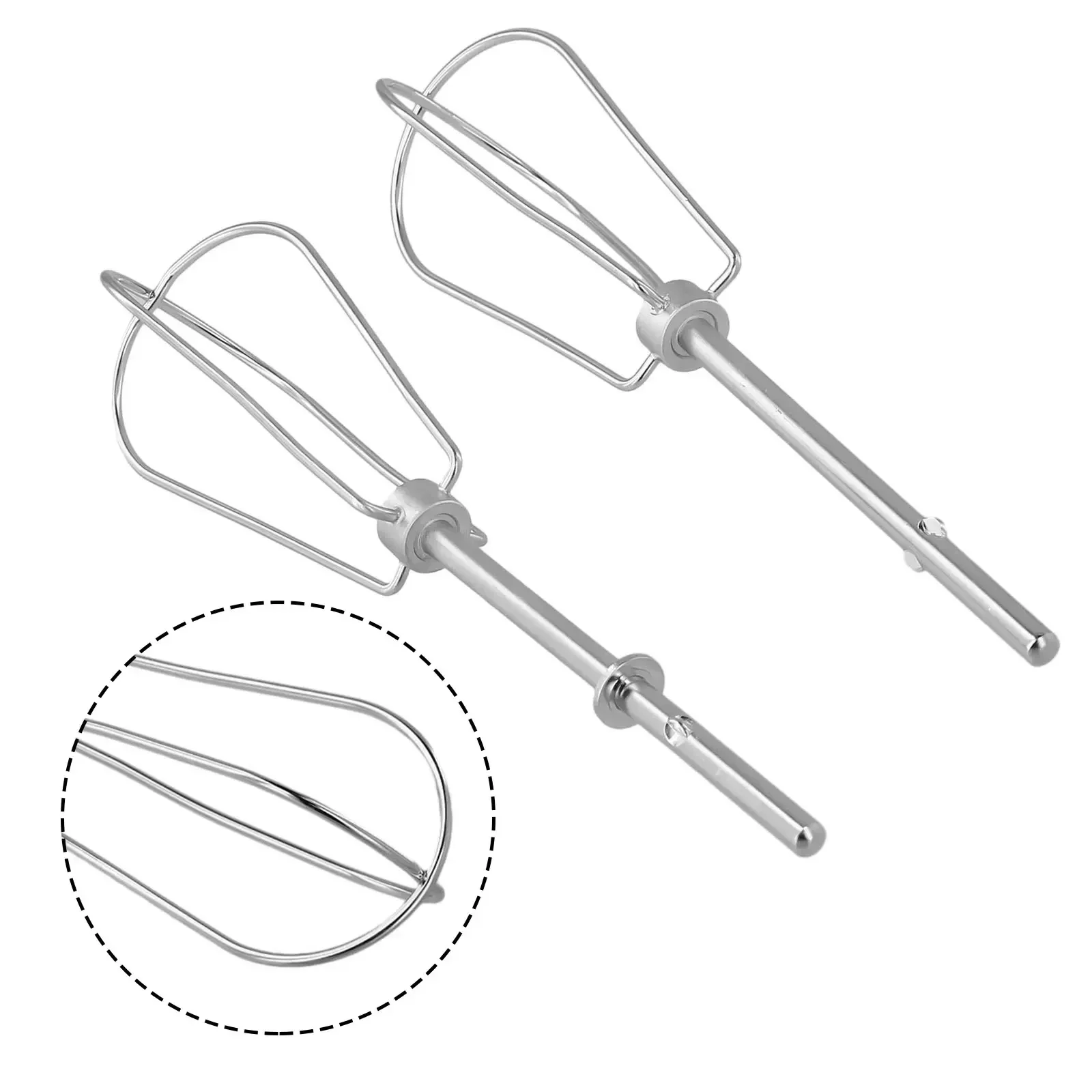 2pcs W10490648 Stainless Steel Mixing Rods Head Eggs Cream Flour Cake Stirrer Whisk For KHM312WH0 Hand Mixer Beaters