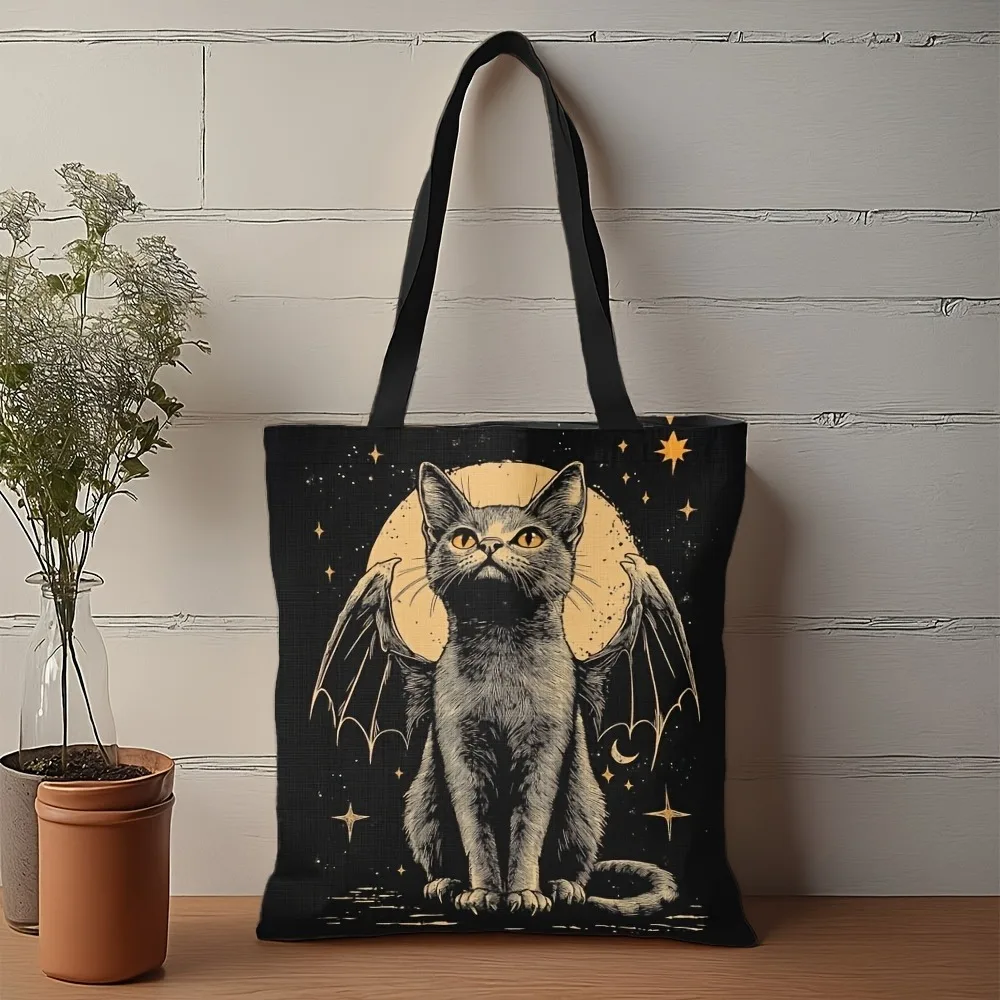 1 قطعة حقيبة تسوق الساحرة خمر القوطية حقيبة تسوق الهالوين مع الفتيات سوف تكون الفتيات حفلات الهالوين حقيبة كتف الزينة