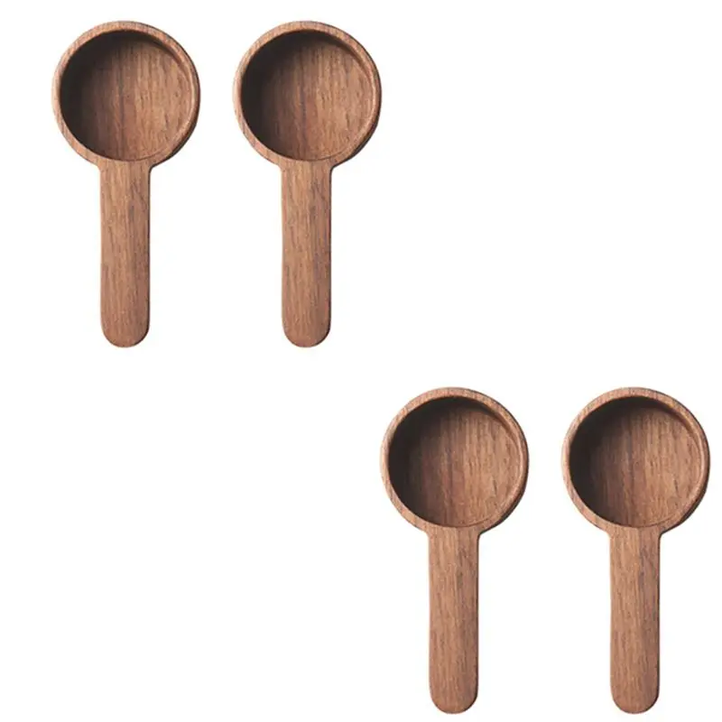 Wooden Measuring Spoon Set Kitchen Measuring Spoons Tea Coffee Scoop Sugar Spice Measure Spoon Measuring Tools,4 Pcs