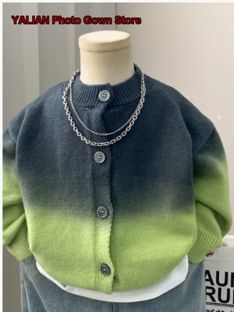 Boys Knit Sweater Kids 2026 Spring Autumn Stylish Warm Outerwear for Younger Children