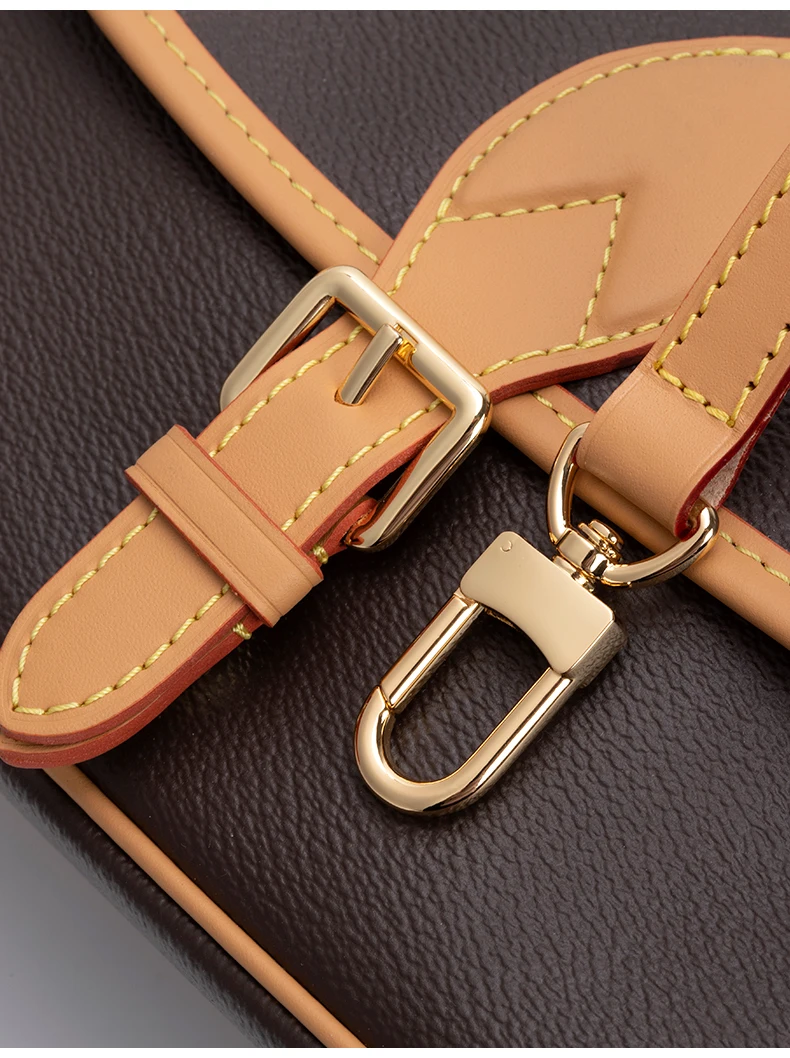 CRAZYSMITH Genuine Leather Bag Strap Replacement For LV Diane Bag Crossbody Handbag Adjustable Shoulder Belts DIY Accessories