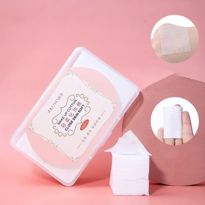 Almofadas removedoras de algodão toalhetes faciais macios de alta qualidade 1000 pçs/set maquiagem limpeza papel descartável limpar almofada cosmética