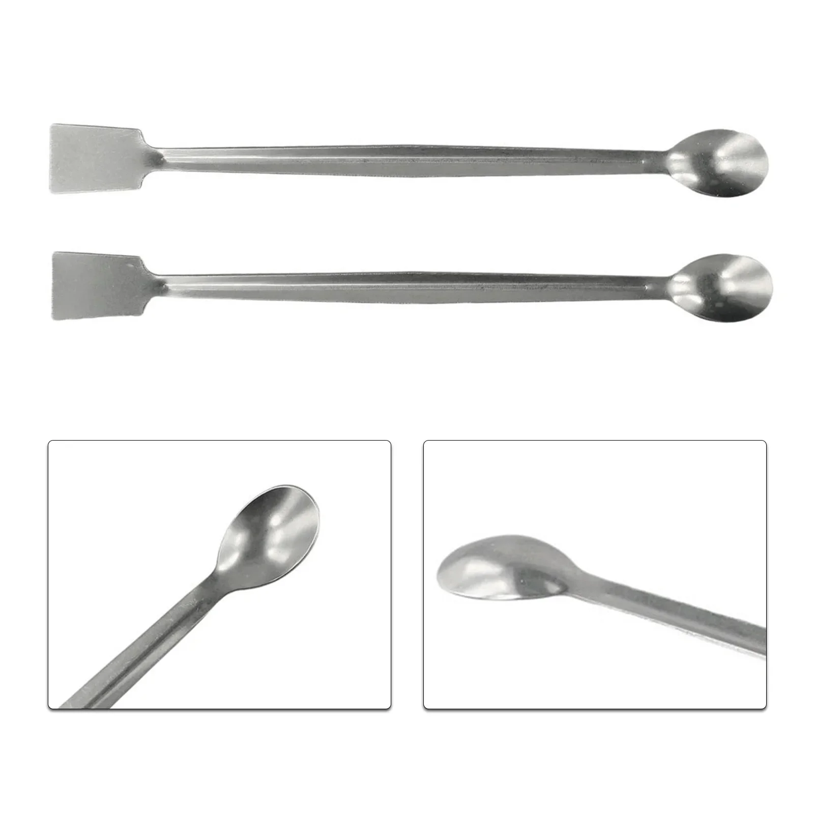 Spoon Spatula 20cm 2Pcs Double End Lab Laboratory Mechanical Reagent Sampling Spoon Technical Services Practical