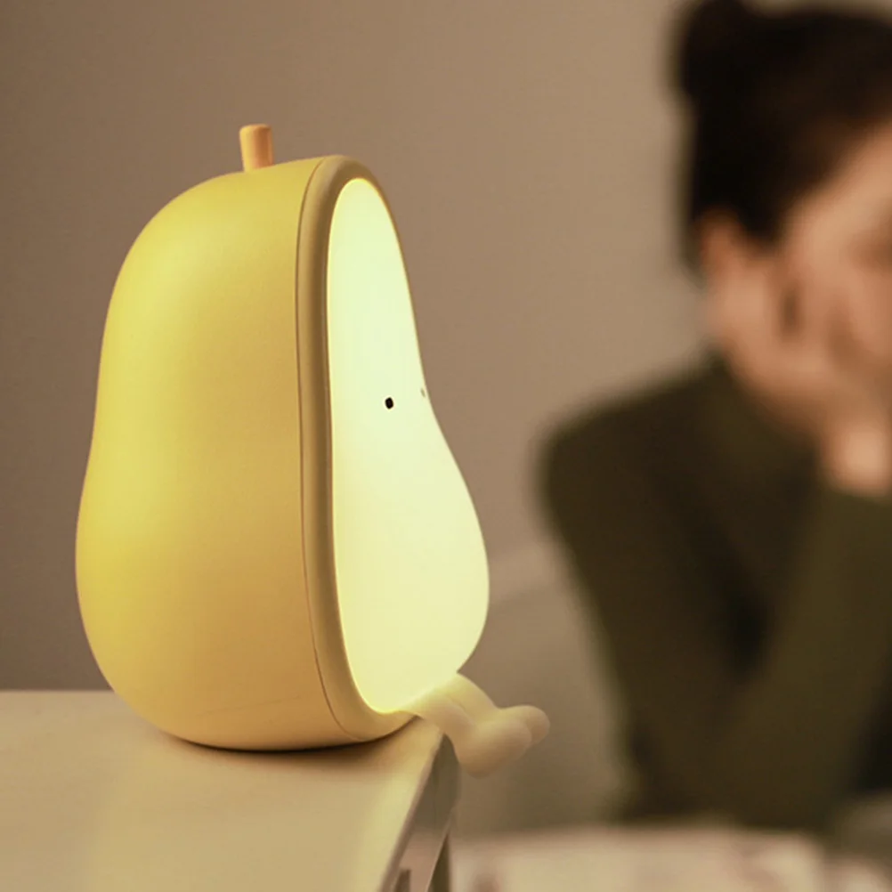 

Silicone Mini Night Lamp Bedside Table Light Decoration Lovely Design Warm Glow Non Irritating ABS Material Room nament