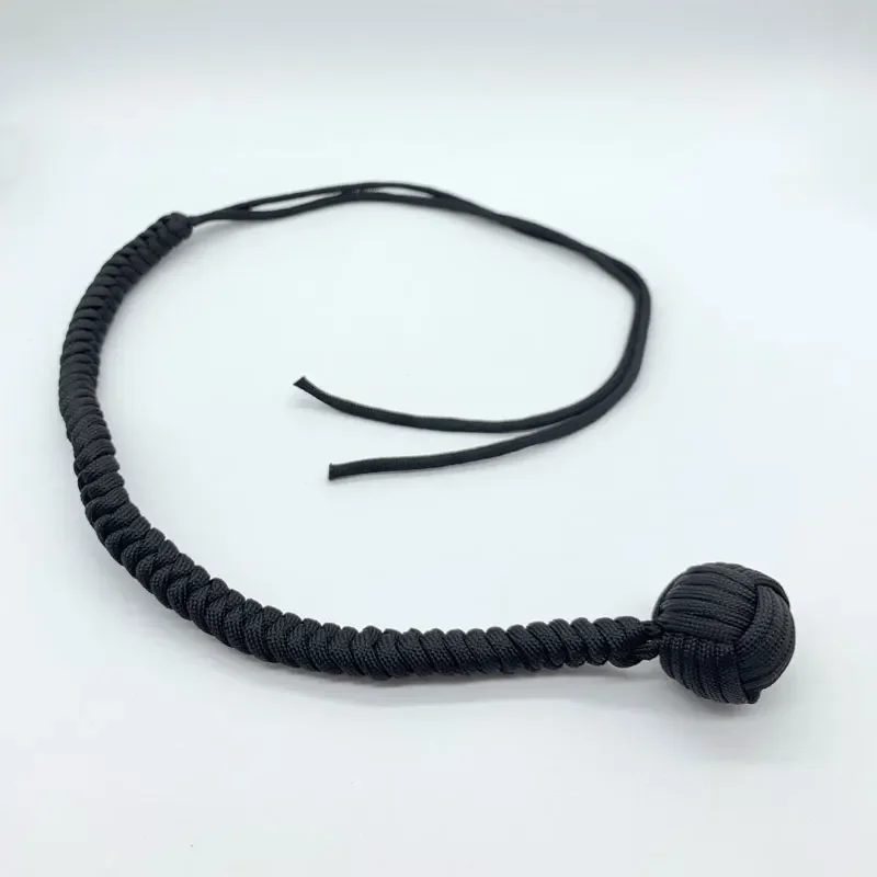 DIY Monkey Fist Whip Bracelet Outdoor EDC Self Defense Rope Steel Ball Broken Window Breaker Personal Safety Keychain Tools