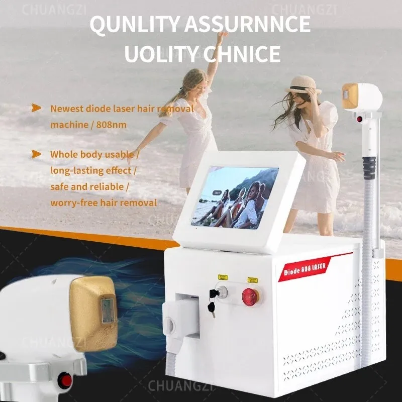 NEW 3000W 3 Wavelength 808 Diode Laser Hair Removal Machine Ice Titanium Permanent Painless Physical Body Care Depilation Device